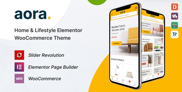 Aora 1.2.13 – 家居与生活方式 Elementor WooCommerce 主题-WordPress精品站