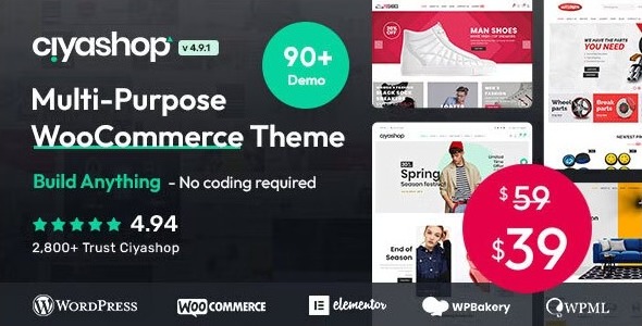 CiyaShop 4.11.0 – Multipurpose WooCommerce Theme