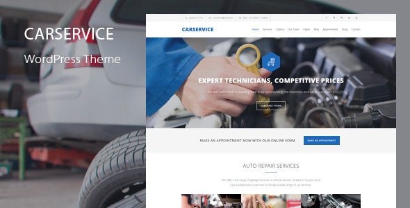 Car Service 汽车服务 7.0 – 汽车修理工和汽车维修 Auto Mechanic & Car Repair WordPress Theme-WordPress精品站