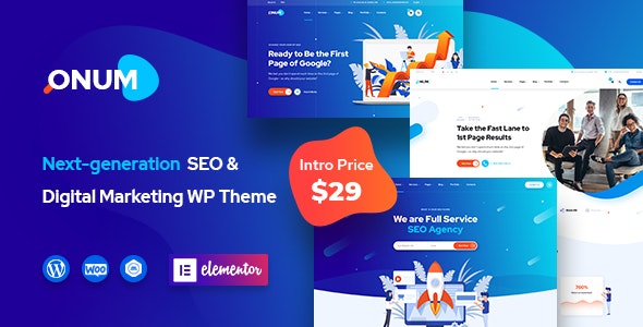 Onum 1.2.10 – SEO 和营销 SEO & Marketing Elementor WordPress Theme-WordPress精品站