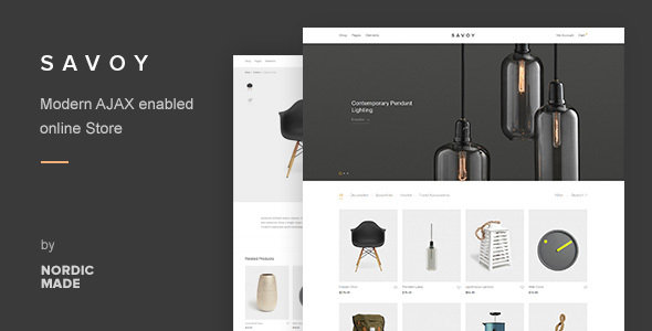 Savoy 2.8.0 – 极简主义 Minimalist AJAX WooCommerce Theme-WordPress精品站