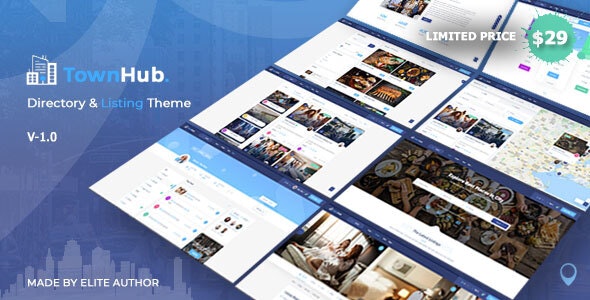 TownHub 1.7.6 – 目录和列表 Directory & Listing WordPress Theme-WordPress精品站