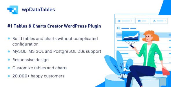 售价299刀的 wpDataTables 表格和图表管理器 5.5.0 – Tables and Charts Manager for WordPress-WordPress精品站