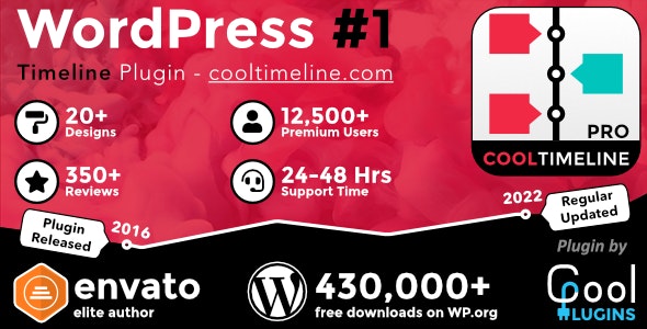 Cool Timeline Pro 4.4.3 – 时间轴 WordPress Timeline Plugin-WordPress精品站