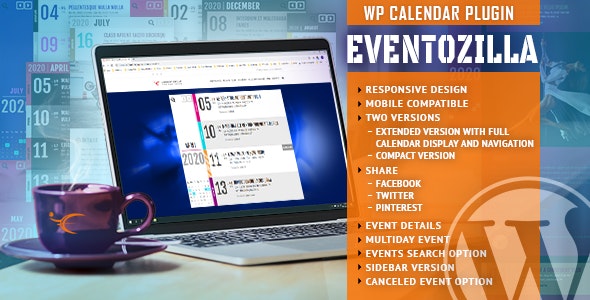 EventoZilla 1.5.3 – 事件日历 Event Calendar WordPress Plugin-WordPress精品站