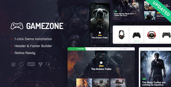 Gamezone 游戏地带 1.1.6 – 视频游戏博客和电子竞技商店 Video Gaming Blog & Esports Store WordPress Theme-WordPress精品站