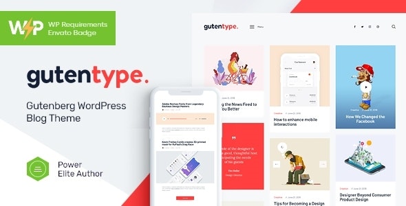 Gutentype 2.1.6 – 现代博客 100% Gutenberg WordPress Theme for Modern Blog + Elementor-WordPress精品站