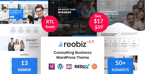 Reobiz 4.9.4 – 咨询业务 Consulting Business WordPress Theme-WordPress精品站