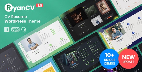 RyanCV 3.2.2 – Resume WordPress Theme-WordPress精品站