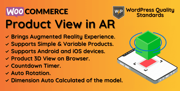 WooCommerce Product View in AR (Augmented Reality) | 3D Product View 1.2.2-WordPress精品站