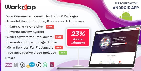 Workreap 2.6.9 – 自由市场和目录 Freelance Marketplace and Directory WordPress Theme-WordPress精品站