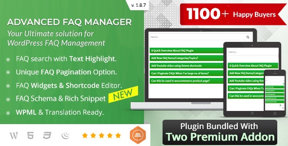 BWL Advanced FAQ Manager 1.9.7 – Cool frequently asked question management plugin for WordPress-WordPress精品站