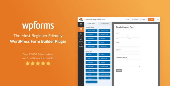 WPForms Elite 1.8.3.2 – 拖放式表单生成器 Drag & Drop WordPress Form Builder + ADDONS-WordPress精品站