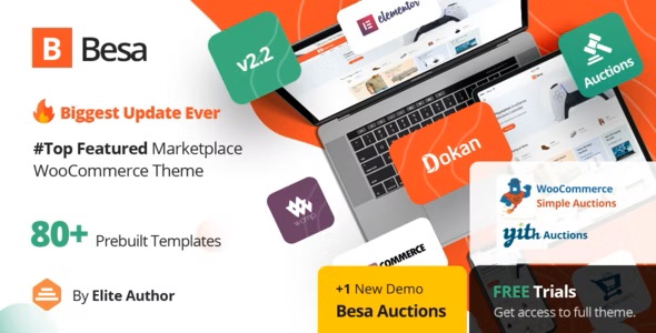 Besa v2.2.17 – Elementor Marketplace WooCommerce Theme-WordPress精品站