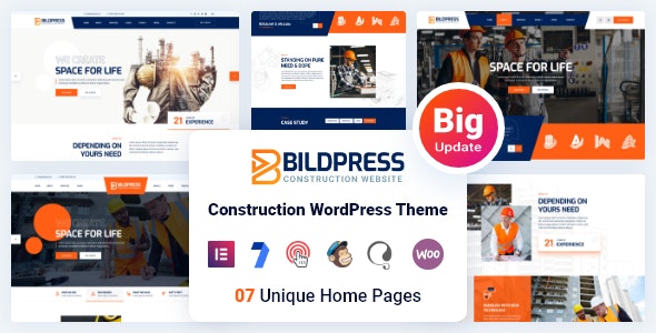 BildPress 1.3.2 – Construction WordPress Theme-WordPress精品站