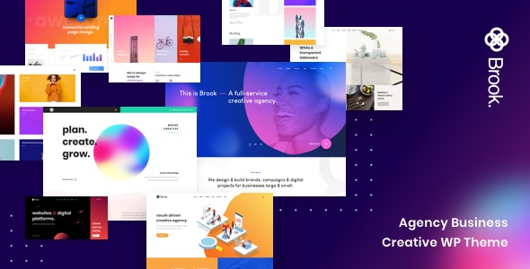 Brook 2.8.0 – 代理商业创意 Agency Business Creative WordPress Theme-WordPress精品站