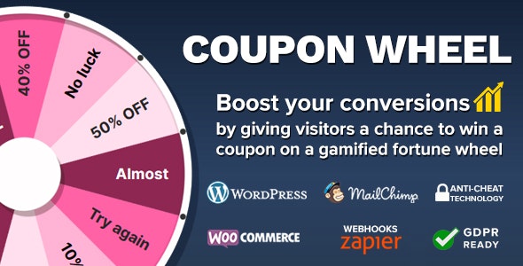 Coupon Wheel 转盘抽奖 For WooCommerce and WordPress 3.5.6-WordPress精品站