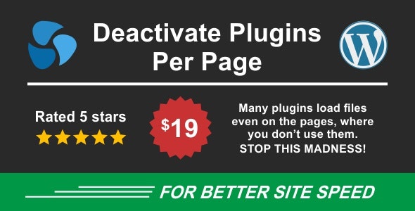 每页停用插件 提高 WordPress 性能 Deactivate Plugins Per Page 1.16.0 – Improve WordPress Performance-WordPress精品站