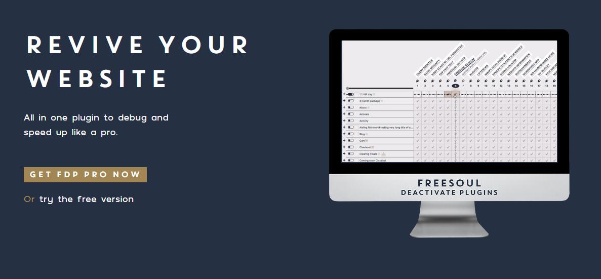 Freesoul Deactivate Plugins PRO 1.1.0.1 – Freesoul Deactivate Plugins PRO adds premium features to Freesoul Deactivate Plugins-WordPress精品站