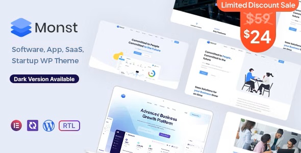 Monst 1.2 – Saas Startup WordPress Theme-WordPress精品站