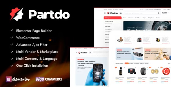 Partdo 1.1.2 – 汽车零件和工具店 Auto Parts and Tools Shop WooCommerce Theme-WordPress精品站