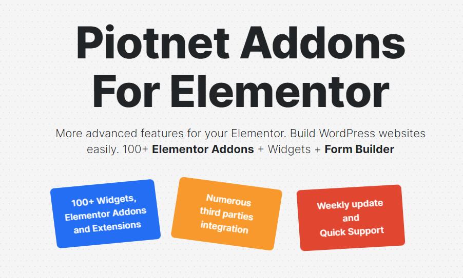 Piotnet Addons Pro For Elementor Pro 7.1.5-WordPress精品站