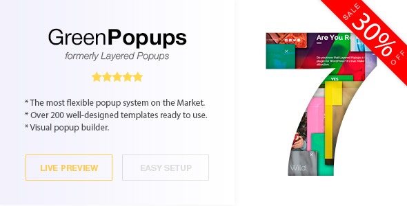 Popup Plugin 弹窗 for WordPress 7.43 – Green Popups (formerly Layered Popups)-WordPress精品站