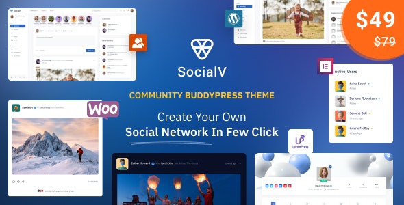 SocialV 2.0.2 – 社交网络和社区 Social Network and Community BuddyPress Theme-WordPress精品站