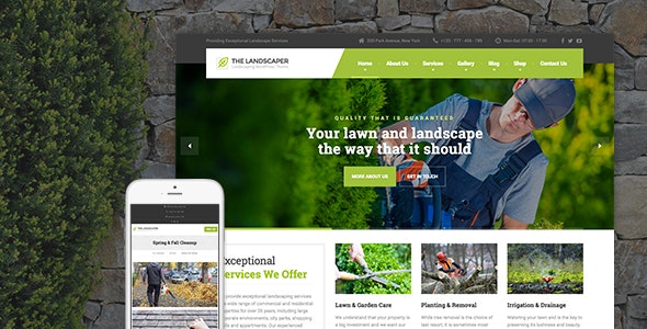 The Landscaper 4.2 – 草坪和园林绿化 Lawn & Landscaping WP Theme-WordPress精品站