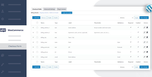 WooCommerce 结账字段编辑器专业版 Checkout Field Editor Pro 3.5.1-WordPress精品站