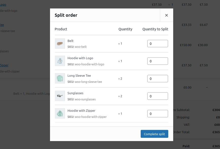 WooCommerce Split Orders 拆分订单 1.6.8 – Split orders into multiple separate orders for processing separately-WordPress精品站