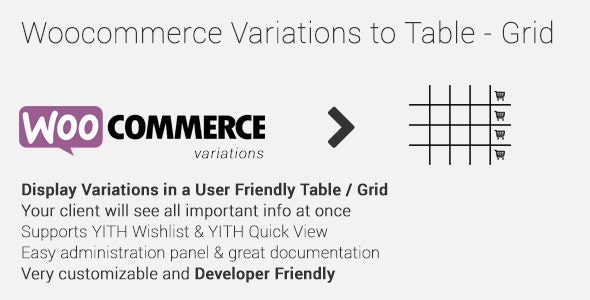 Grid 1.5.1 – Woocommerce Variations to Table-WordPress精品站