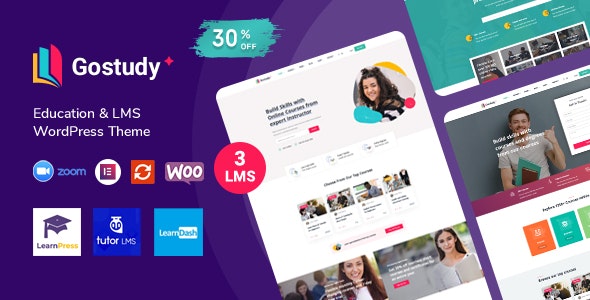 Gostudy 2.3.7 – 教育 Education WordPress Theme-WordPress精品站