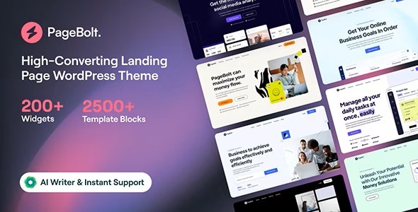 PageBolt 2.0.0 – 登陆页面 Landing Page WordPress Theme-WordPress精品站