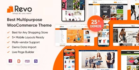 Revo 4.0.19 – 多用途 Multipurpose Elementor WooCommerce WordPress Theme (25+ Homepages & 5+ Mobile Layouts)-WordPress精品站