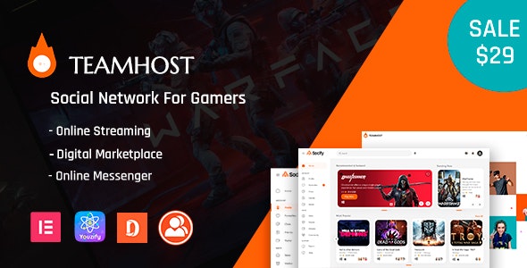 TeamHost 1.2 – 游戏社区和数字市场 Gaming Community & Digital Marketplace-WordPress精品站