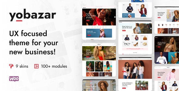 Yobazar 1.2.5 – Elementor Fashion WooCommerce Theme-WordPress精品站