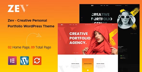 Zev 1.0.7 – 创意个人作品集 Creative Personal Portfolio WordPress Theme-WordPress精品站