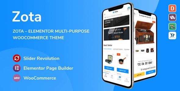 Zota 1.2.11 – Elementor 多功能 Multi-Purpose WooCommerce Theme-WordPress精品站