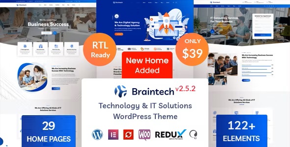 Braintech 2.5.2 – 技术和 IT 解决方案 Technology & IT Solutions WordPress Theme-WordPress精品站