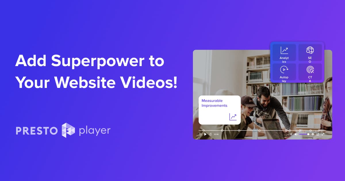 Presto Player Pro 2.0.0 – 终极视频播放器 The Ultimate WordPress Video Player Plugin-WordPress精品站